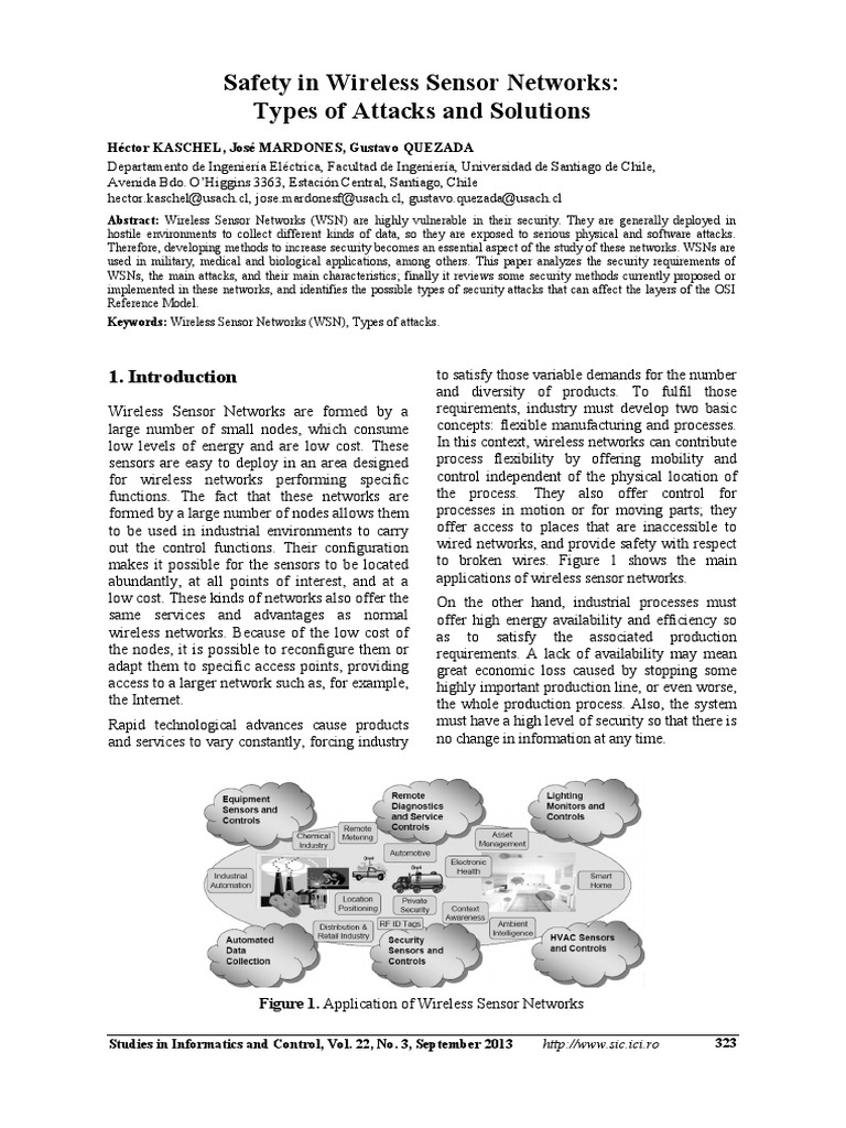 Security Challenges in Wireless Sensor Networks | PDF | Wireless Sensor ...