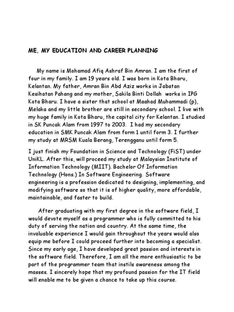 Karangan bahasa inggeris tentang diri saya image