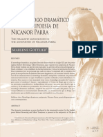 El Monólogo Dramático en La Antipoesía de Nicanor Parra