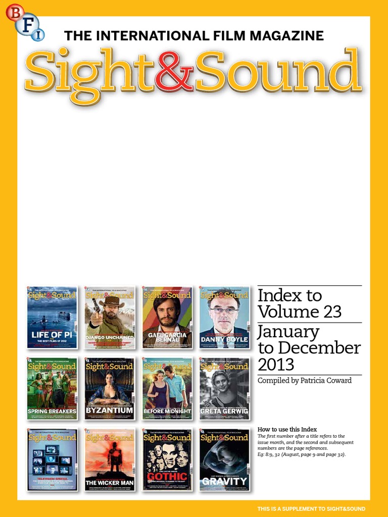 Sight and Sound Annual Index 2013 PDF Leisure Cinema image pic