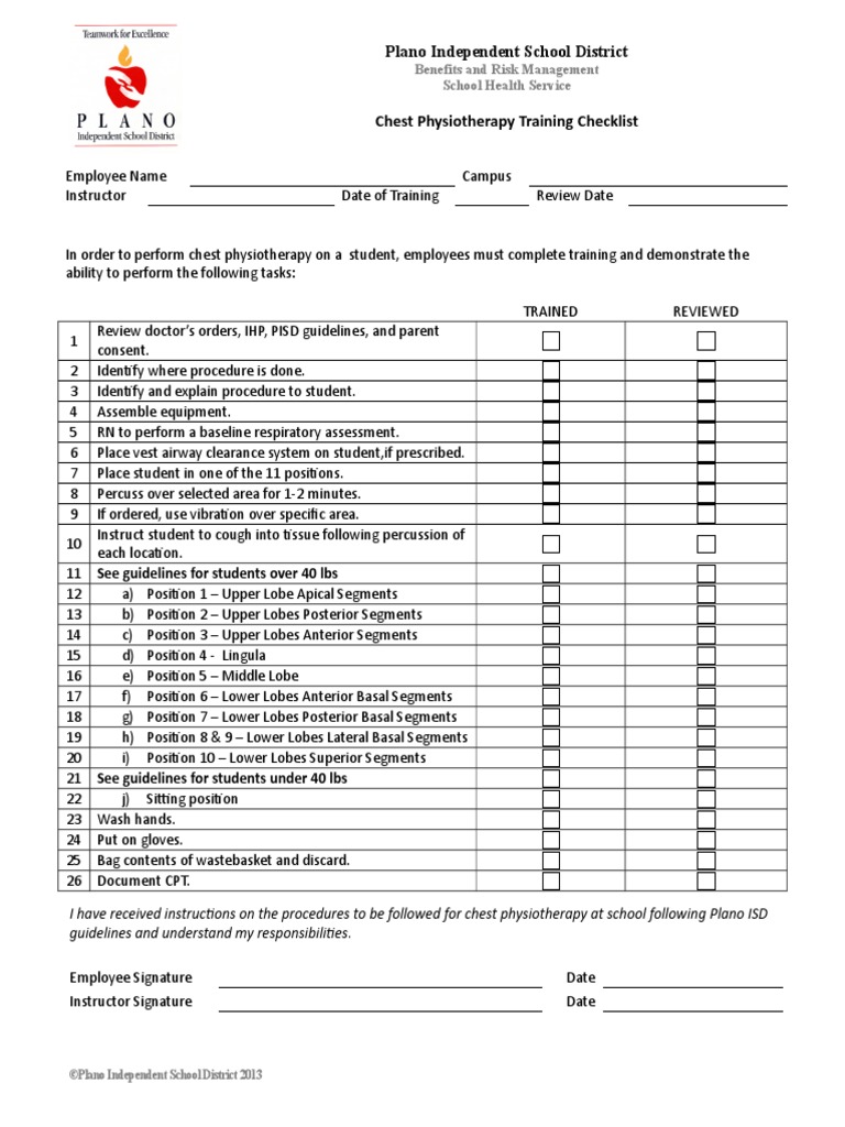 3. CPT Checklist Medical Specialties Respiratory System