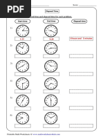 Elapsed Time Math Answer Key | PDF