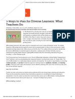 3 Ways To Plan For Diverse Learners