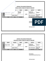 Contoh JADWAL PELAJARAN PENGAJIAN