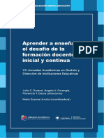 Aprender A Enseñar El Desafío de La Formación Docente Inicial y Continua 1487093421