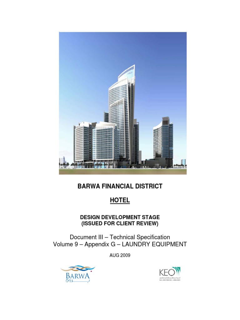 Volume 9 Appendex G Laundry Equipment PDF Washing Machine