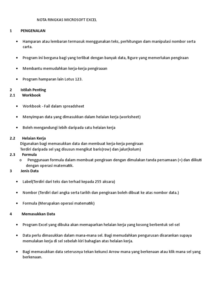 Nota Excel Spreadsheet | PDF