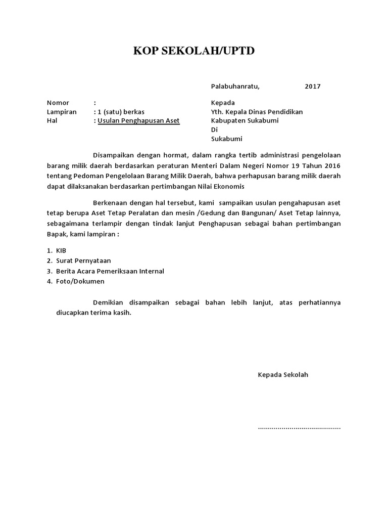 Contoh Surat Permohonan Psp