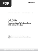 6424A Fundamentals of WS2008 Active Directory 2007