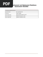 Project Development and Deployment Readiness Assessment Checklist