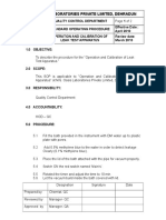 Oasis Laboratories SOP for Leak Test Apparatus Calibration