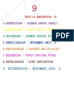 1.keamanan: Efrilia Khoirotun .H: 2.kebersihan: Achmad Ahdan Sahali