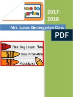 First Day of Kindergarten 1