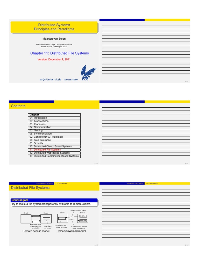 Chapter 11: Distributed File Systems | PDF | File System | Replication ...