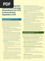 Housing Development Control and Licensing Amendment Act 2012 Amendment Regulations 2015