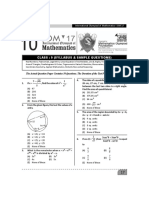 Class: 9 (Syllabus & Sample Questions)