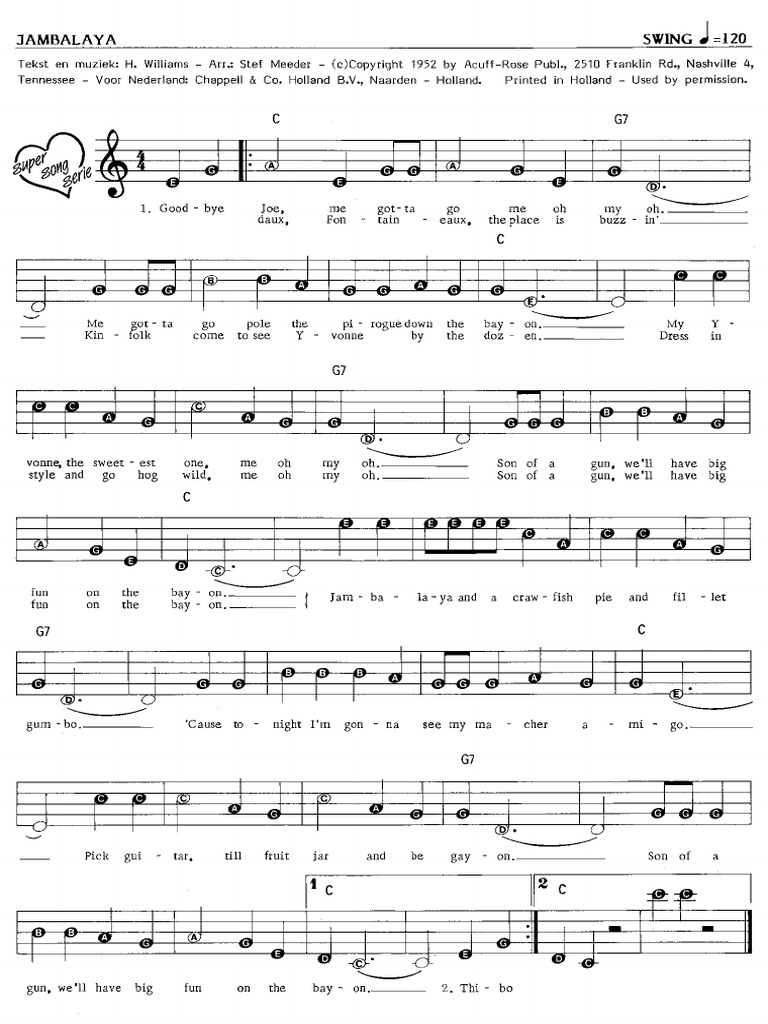 Jambalaya Fats Domino PDF