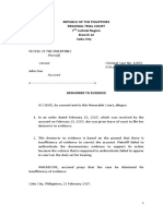 Plaintiff,: Republic of The Philippines Regional Trial Court 7 Judicial Region Branch 12 Cebu City