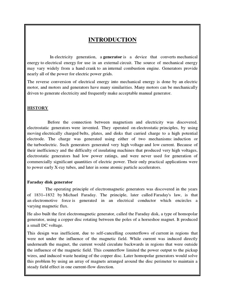 Understanding Electric Generators | PDF | Electric Generator | Power ...