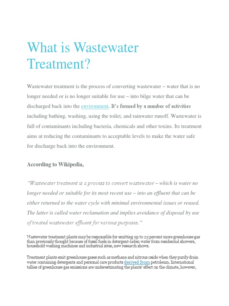 Understanding Wastewater Treatment Emissions | PDF | Greenhouse Gas ...