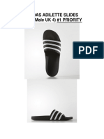 Adidas Adilette Slides (Size: Male Uk 4) #1 Priority