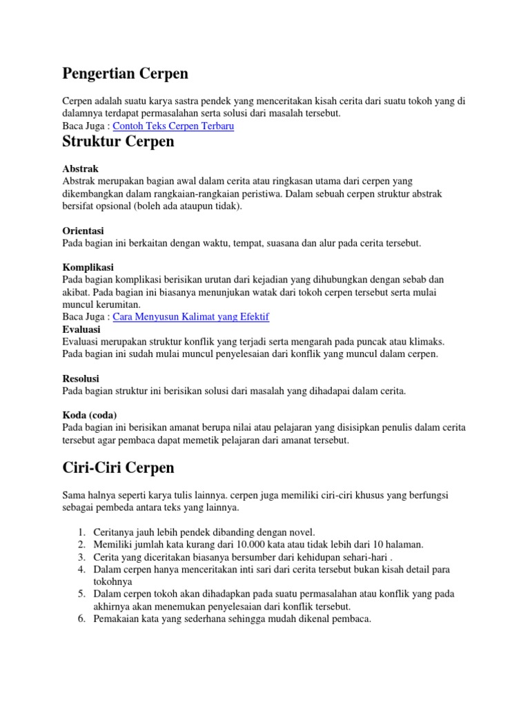 Materi Cerpen