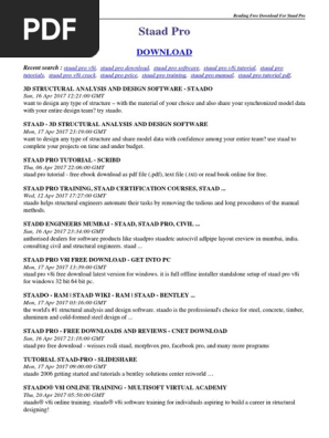 Staad pro free download full version with crack 32 bit