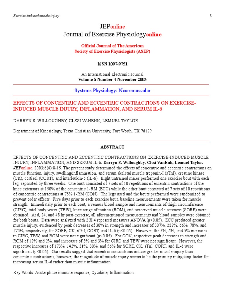JEP Journal of Exercise Physiology: online