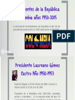 Gobernantes Colombia 1950-2015