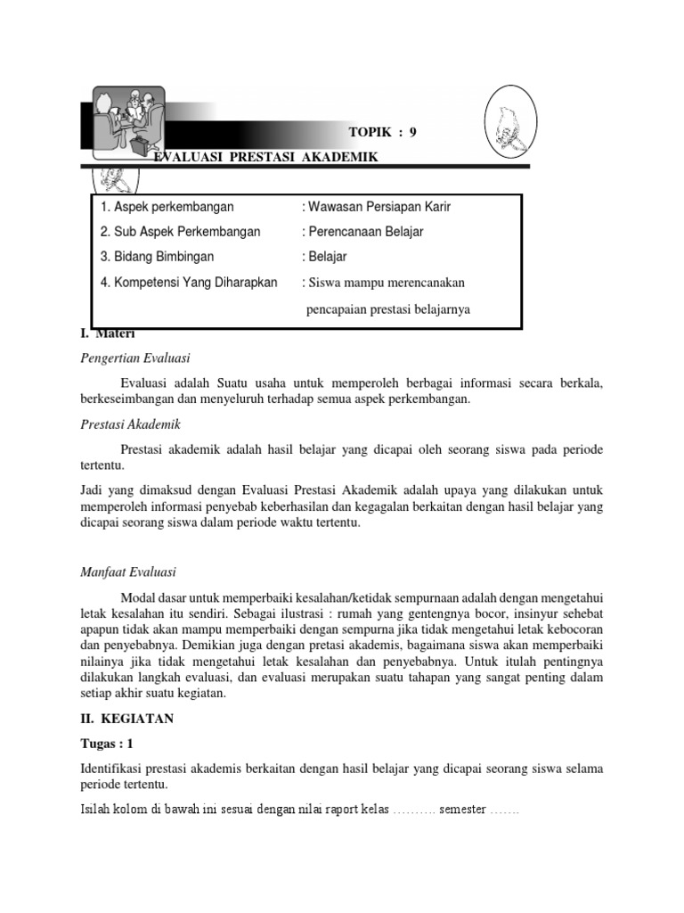Evaluasi Prestasi Akademik Pdf