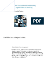 Topic: Sustainability From Viewpoint Ambidexterity, Leadership and Organizational Learning