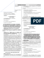 Ley Que Modifica La Ley #28976 Ley Marco de Licencia de Funcionamiento Acerca de La Vigencia Del Certificado de Inspección Técnica de Seguridad en Edificaciones