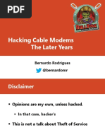 Hacking Cable Modems