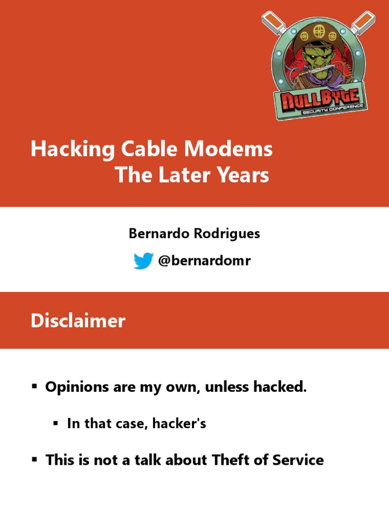 Hacking Cable Modems PDF Network Protocols Communications Protocols