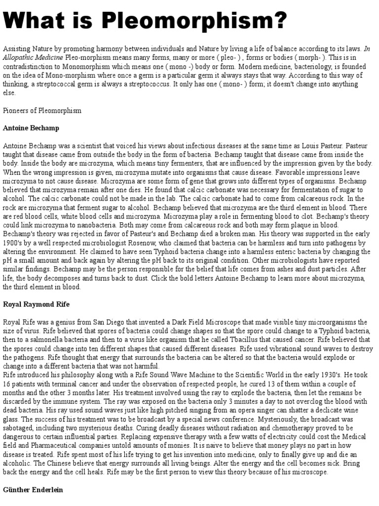 What Is Pleomorphism PDF Bacteria Immune System