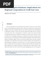 Soni_India-Mongolia Relations_Implications for Regional Cooperation in North East Asia