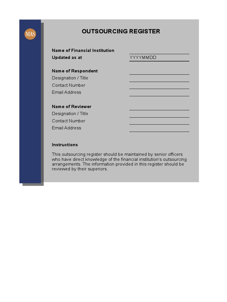 Outsourcing Register Guidelines | PDF | Outsourcing | Investment Management