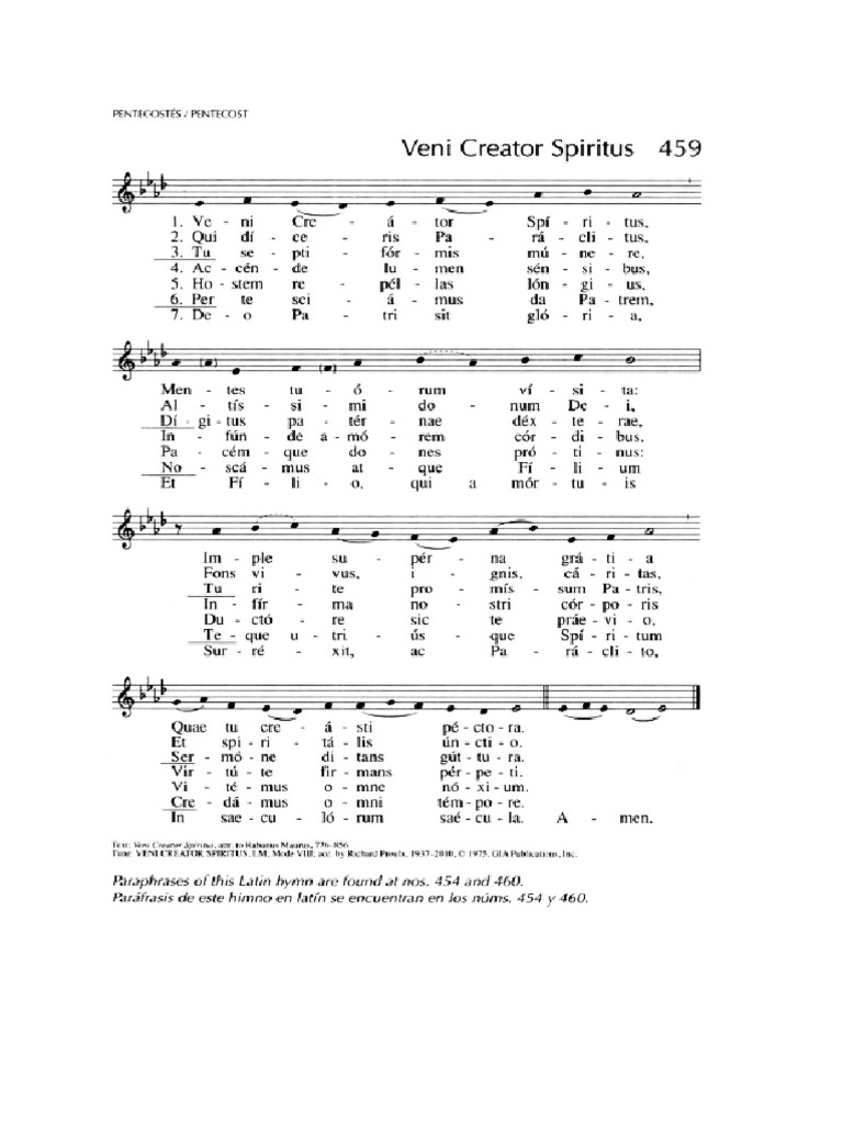 Veni Creator Spiritus Pdf