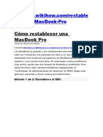 CÃ Mo Restablecer Una MacBook Pro