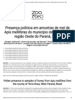 Presença Polínica Em Amostras de Mel de Apis Melliferas Do Município de Terra Roxa, Região Oeste Do Paraná, Brasil - ABZ