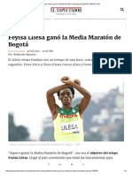 Feyisa Lilesa Ganó La Media Maratón de Bogotá _ ELESPECTADOR
