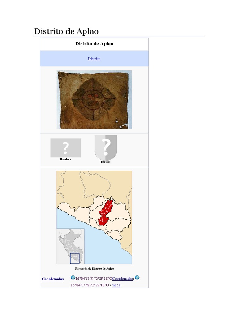 Aplao: Capital del Distrito de Castilla | PDF | Geografía Física ...