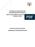 Protocolo A Seguir Ante Una Descompensación Emocional o