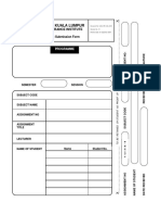 Assignment Submisssion Form