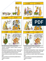 Uso de artigos indefinidos e definidos em cenas de história em quadrinhos