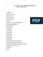 La Historia Del Humor en La Radio Argentina PDF