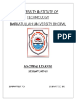 University Institute of Technology Barkatullah University Bhopal