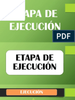 Etapa de Ejecución