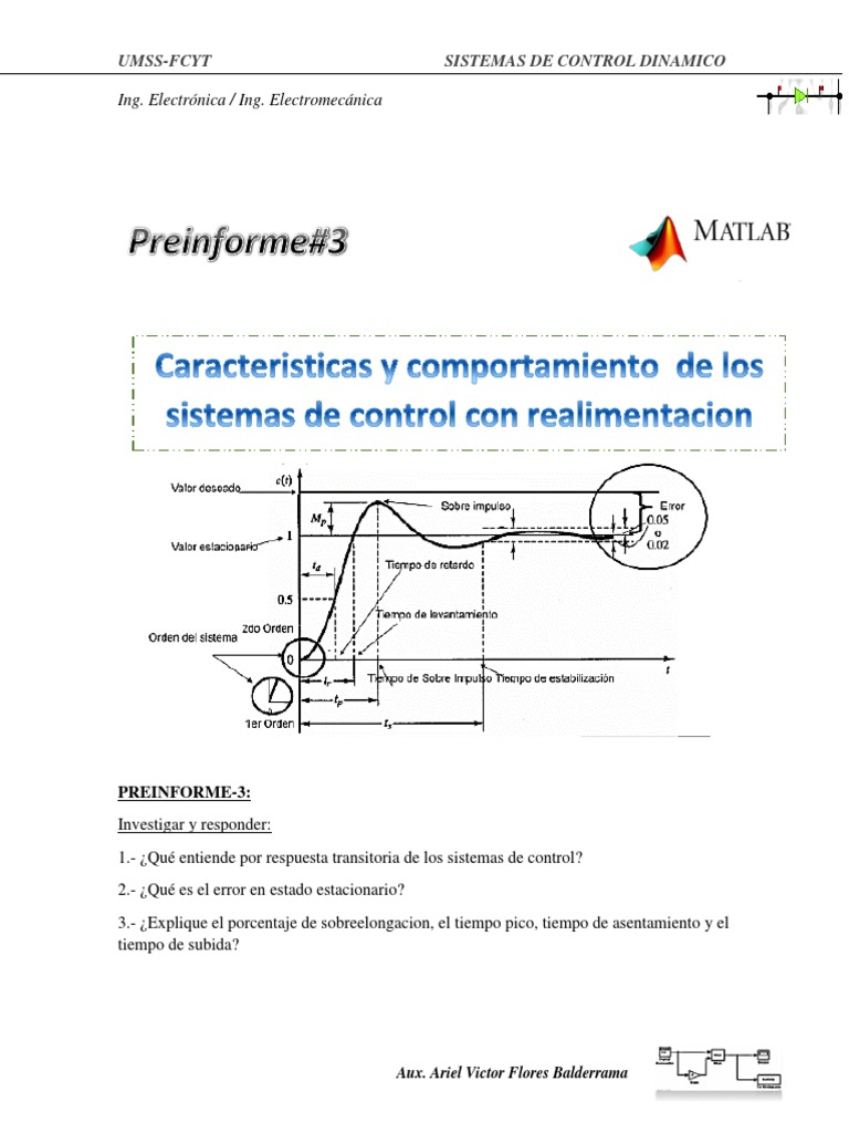 Análisis de Sistemas de Control Dinámico | PDF | Matlab | Sistema de ...