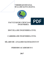 Silabo Analisis Matematico IV Civil 2017-1